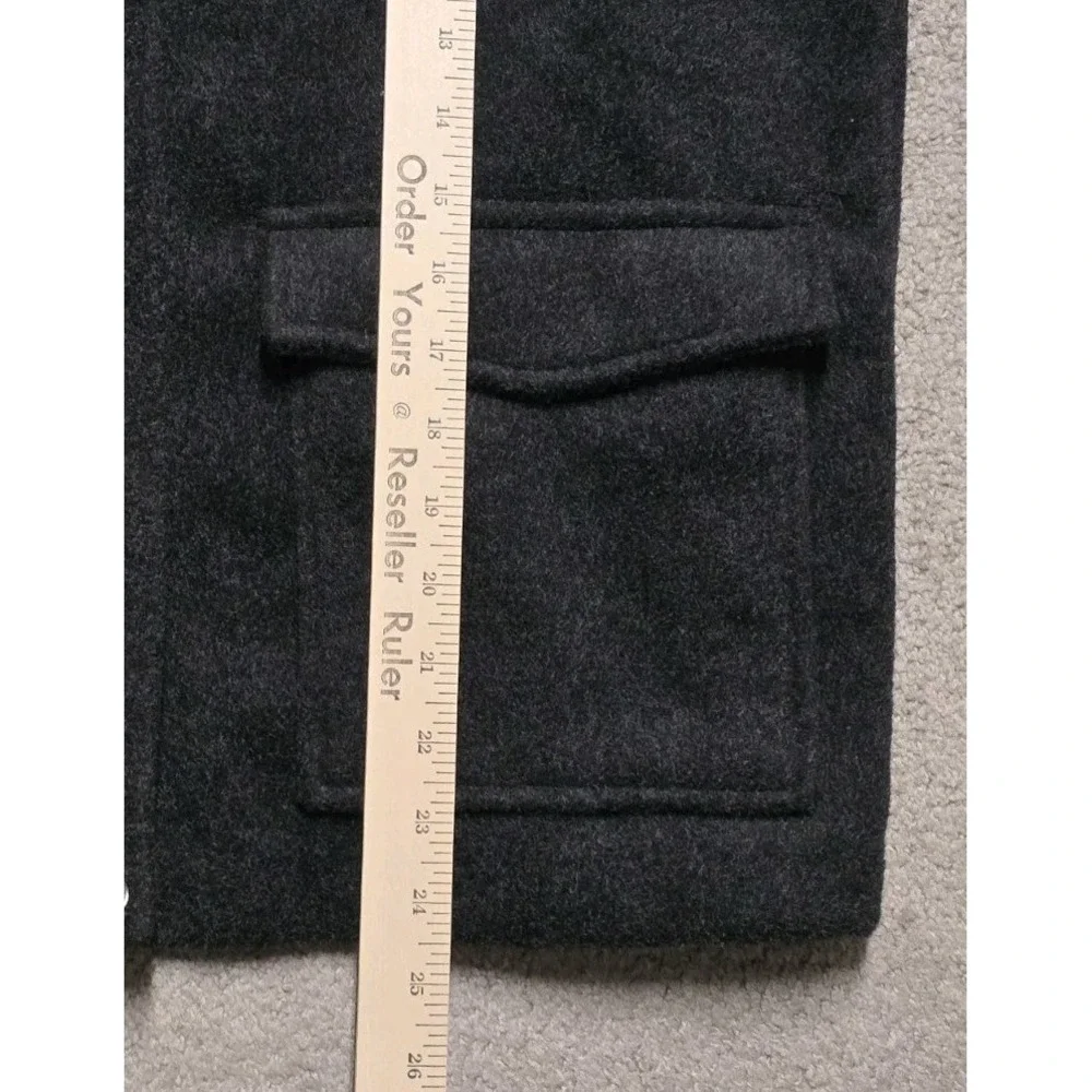 NEW Banana Republic Womens M Brushed Melton Jacket Big Pocket Black Full Zip NWT